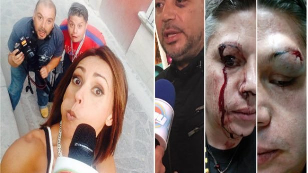  Al menos 20 sujetos golpean a reportera de Televisa