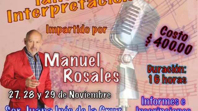 Invitan al taller de interpretación que impartirá Manuel Rosales
