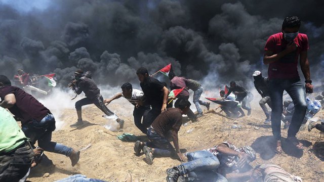 Al menos 38 muertos y unos 1.700 heridos durante enfrentamientos en la frontera entre Gaza e Israel
