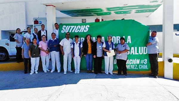 Protesta personal de Salud en Jiménez, por falta de medicinas y prestaciones