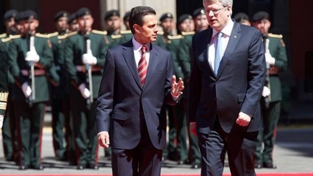 Acuerdan Peña Nieto y Harper cooperar en seguridad y justicia