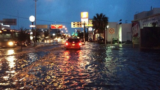 Lluvia, fuerte viento e inundaciones en Chihuahua por tormenta