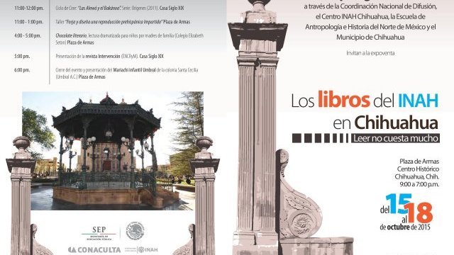 Invitan a la Expo- venta de los libros del INAH en Chihuahua