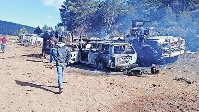 Nuevo enfrentamiento en Madera deja 3 muertos y autos en llamas