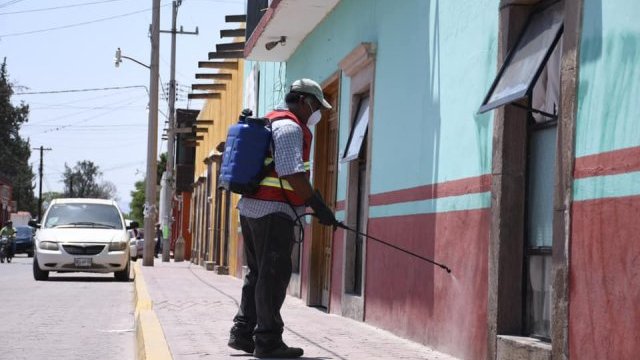 Ante contingencia, Ayuntamiento de Villa Hidalgo inicia campaña de desinfección