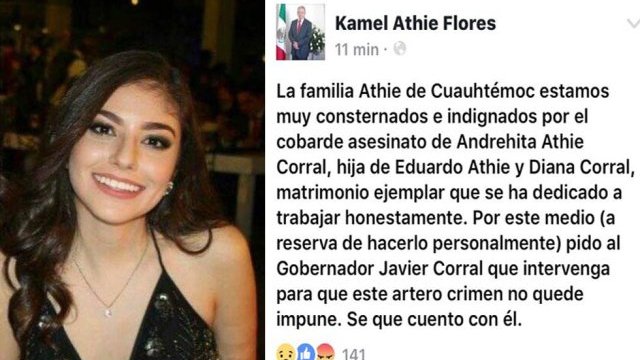 Localizan asesinada a joven que desapareció entre Cuauhtémoc y Chihuahua