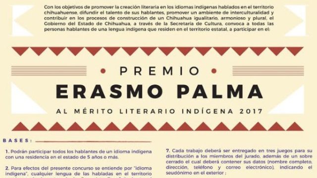 Sigue la recepción de trabajos para el premio Erasmo Palma