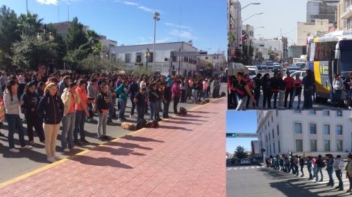 Alumnas de la Normal Rural de Saucillo tomaron el centro de Chihuahua