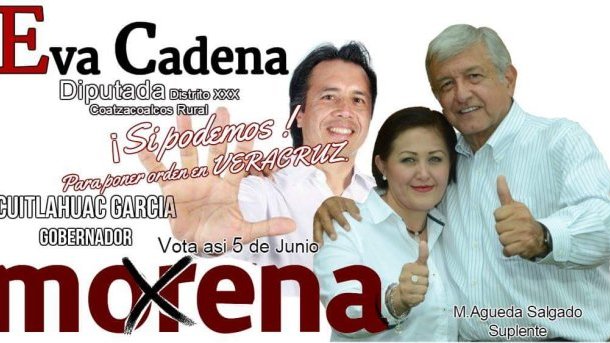 Eva Cadena declina candidatura de Morena; 