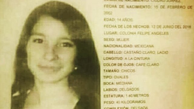 Desaparece jovencita de 14 años de edad en Ciudad Juárez