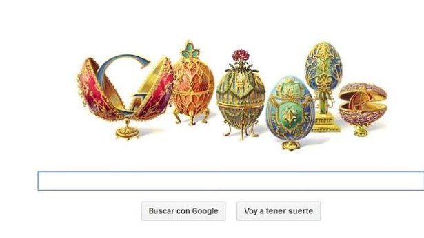 Peter Carl Fabergé enriquece Google de Huevos de Pascua