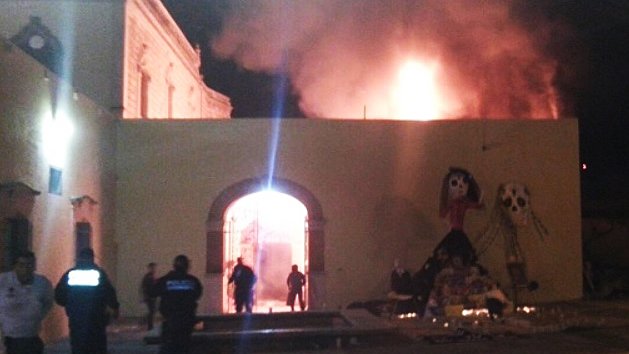 Se incendió el Palacio de Alvarado en Parral; mínimo daño a obras de arte