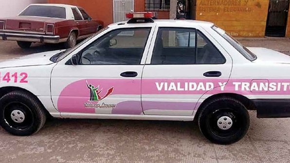 Novedosa patrulla de Tránsito rosa será operada por mujeres en Nuevo Casas Grandes
