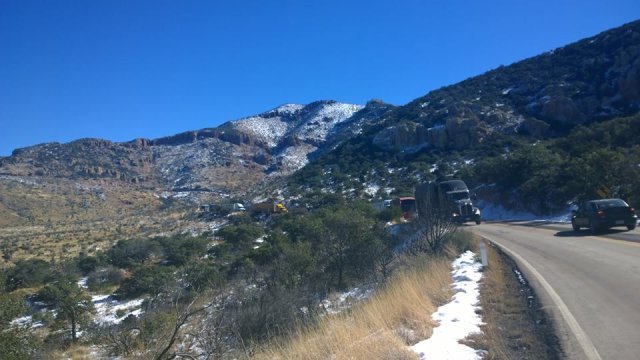 Reabren tramo carretero Janos- Agua Prieta, cerrado por nevada