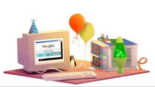 Google celebra su cumpleaños con un doodle retro