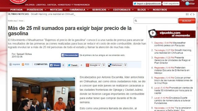 Respuesta a El Pueblo de Cuauhtémoc: Antorcha Campesina es ajena al movimiento de la gasolina