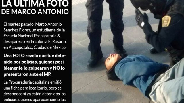 Sí detuvieron y golpearon al estudiante ahora desaparecido: FOTO exhibe a policías de la CdMx