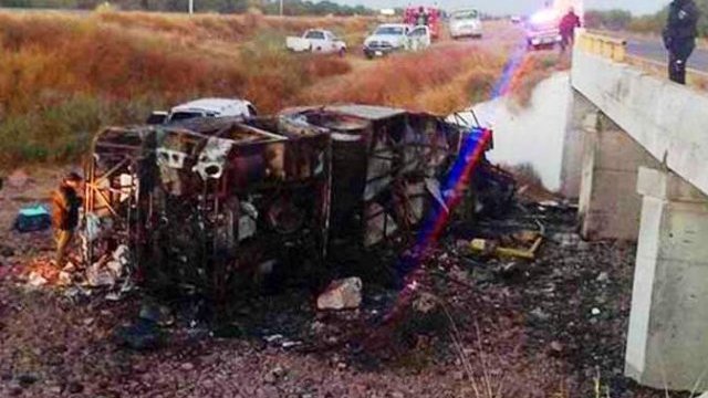 Aumentan a 16 los fallecidos en accidente carretero de Guaymas
