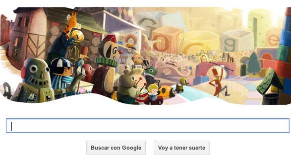 Felices fiestas desea el doodle de Google