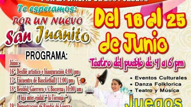 En San Juanito realizarán Feria Patronal Regional “Por la Unidad de los Pueblos”
