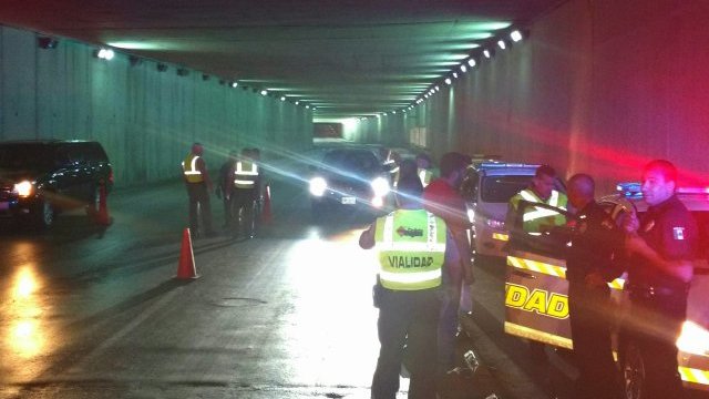 Sorprendieron a guiadores con retén en túnel de la Independencia