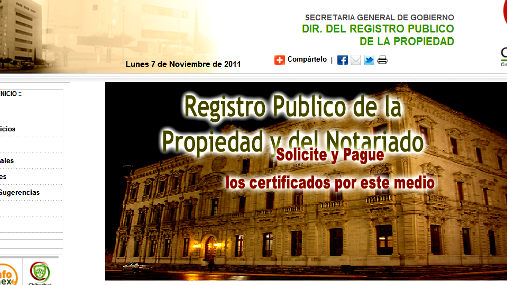 Registro Público de la Propiedad, sección amarilla para secuestradores y extorsionadores