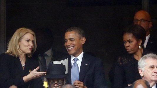 ¿Quién es la mujer rubia que causó el enfado de Michelle Obama?