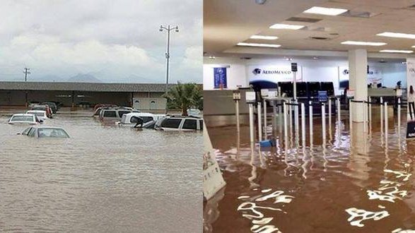 Analizan retirar concesión del Aeropuerto de Chihuahua tras inundación