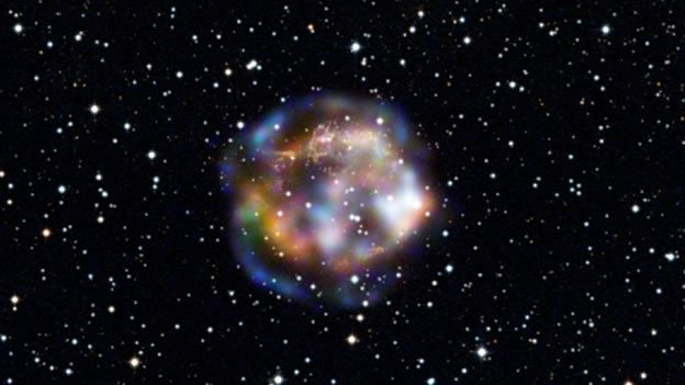 Los restos de una estrella muerta son capturados por un telescopio