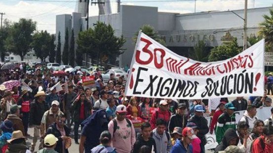 30 mil antorchistas mexiquenses protestan en Toluca para exigir obras y servicios de salud