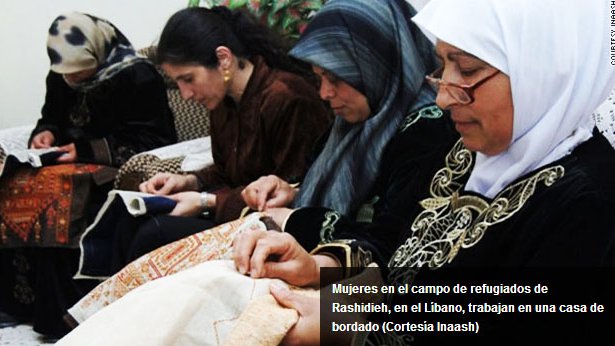 Palestinas confeccionan ropa de moda en talleres de refugios
