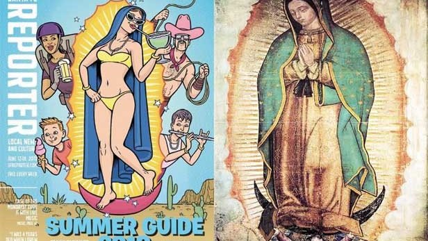 Escándalo por Virgen de Guadalupe en bikini en Nuevo México