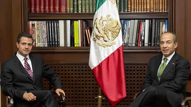 Critican reunión entre Calderón y Peña Nieto