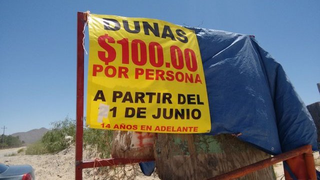 Cobran ya 100 pesos por persona de acceso a las Dunas de Samalayuca