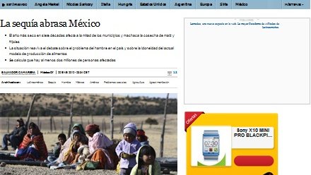 Pobreza en la sierra llega hasta los diarios españoles