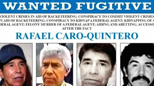 Entra Caro Quintero a lista de los 10 fugitivos más buscados