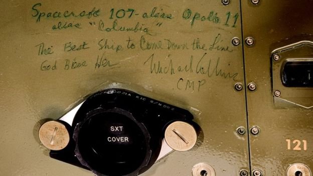 Astronautas grafitearon el Apolo 11, y esto fue lo que escribieron