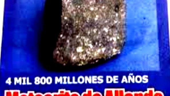 Exhiben en Paleontología de Delicias, fragmento del meteorito de Allende