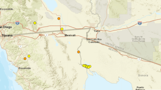 Siguen dándose microtemblores en las fallas sísmicas de la zona fronteriza BC-California
