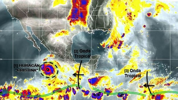 Tres fenómenos meteorológicos generarán lluvias en casi todo México