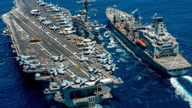 Se estrella avión caza del portaaviones que EEUU mandó a Corea