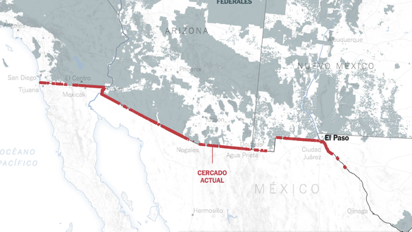 Los muros fronterizos que ya separan a México y Estados Unidos