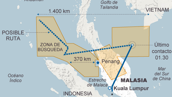 Malasia confirma que avión fue desviado deliberadamente