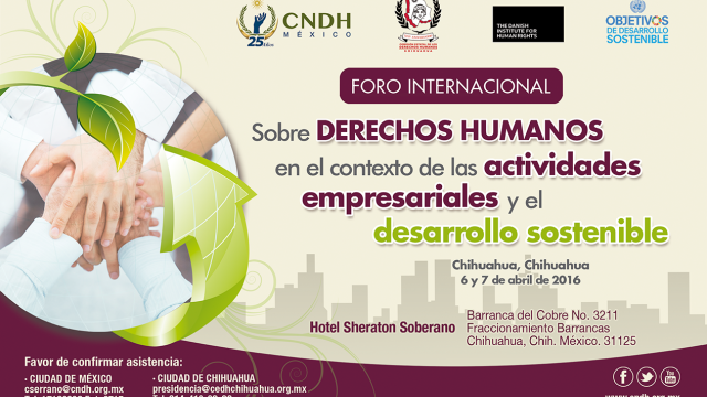 Mañana, Foro de Derechos Humanos y sustentabilidad en las empresas