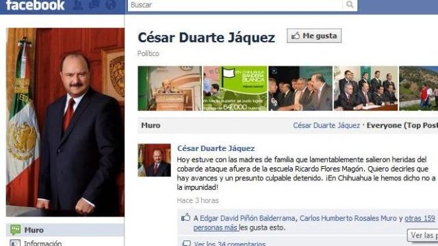Asegura Duarte por Facebook que ya hay responsable por los ataques de Anapra