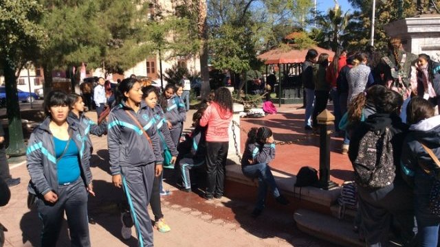 Se manifiestan alumnas de la Normal de Saucillo en Chihuahua
