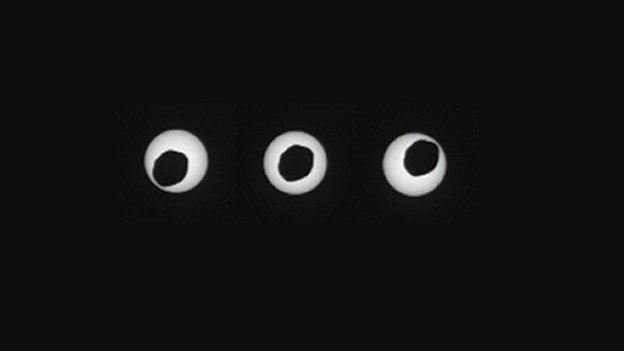 Cómo se ve un eclipse anular en Marte