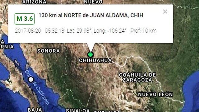 Además del eclipse solar, ocurrió un sismo de 3.6 grados en Chihuahua