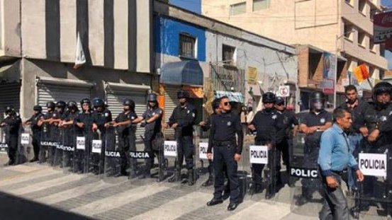 Segundo Informe de Mentiras en Pachuca; policía municipal reprime manifestación