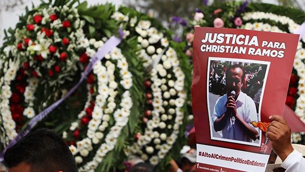Exigen justicia por el asesinato del líder antorchista Christian Iván Ramos